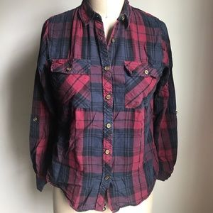 Plaid button down
